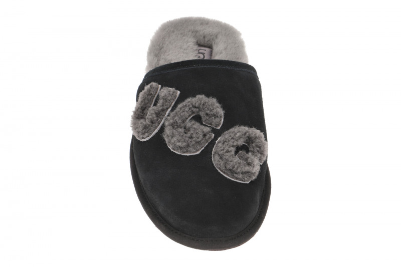 UGG SCUFF LOGO SHEEPSKIN Hausschuhe schwarz 1123773