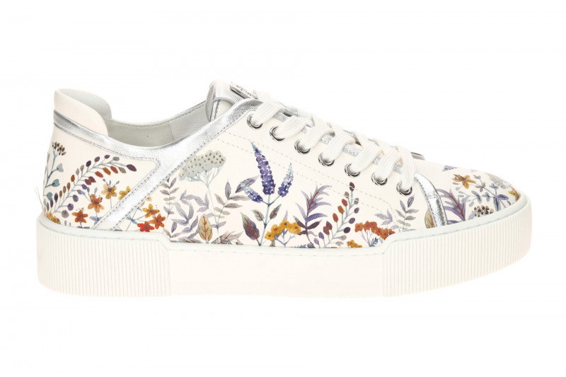 Högl Steve Plateau Sneaker weiß bunt Blumen 3679