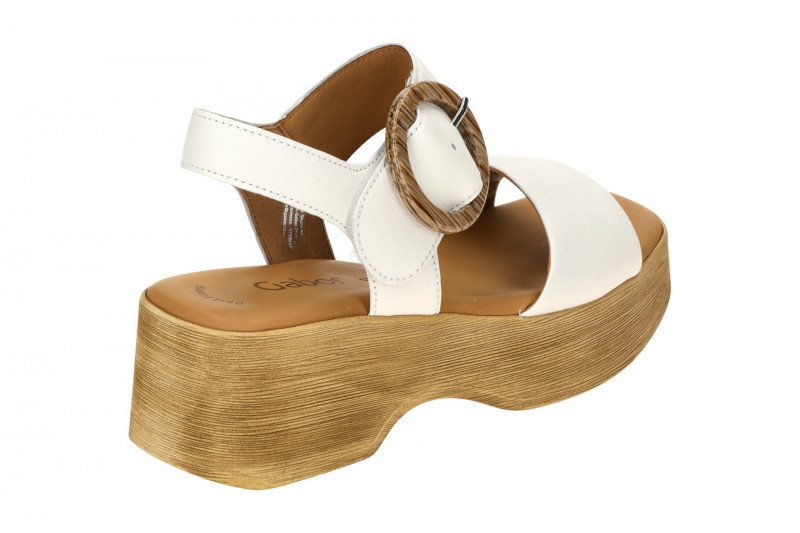 Gabor Fashion Plateau Sandalette weiß Nappa 64.520.20