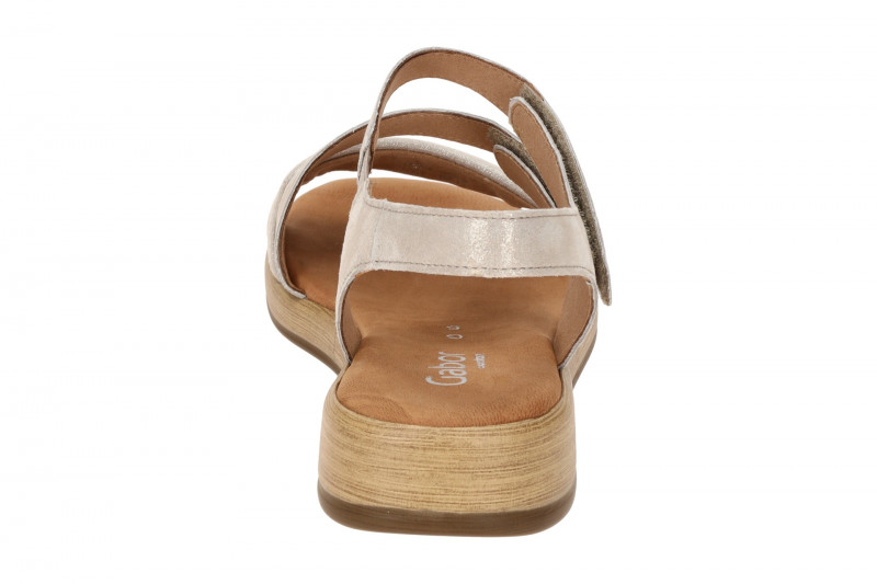 Gabor Rhodos Sandale grau metallic Velour 62.733.14