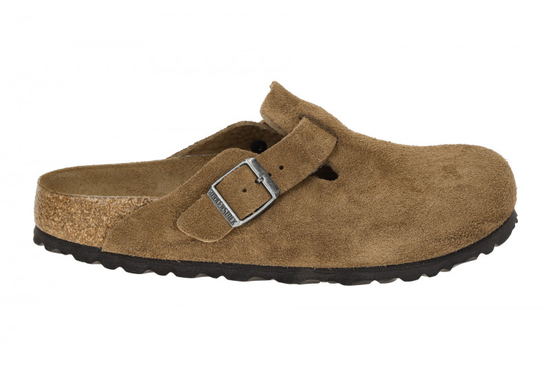 Birkenstock Boston Pantolette braun SCHMAL-WEIT Weichbettung 1030861