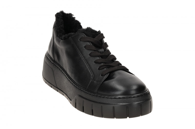 Gabor Schuhe Plateau Fell Sneakers schwarz Nappa 73.221.27