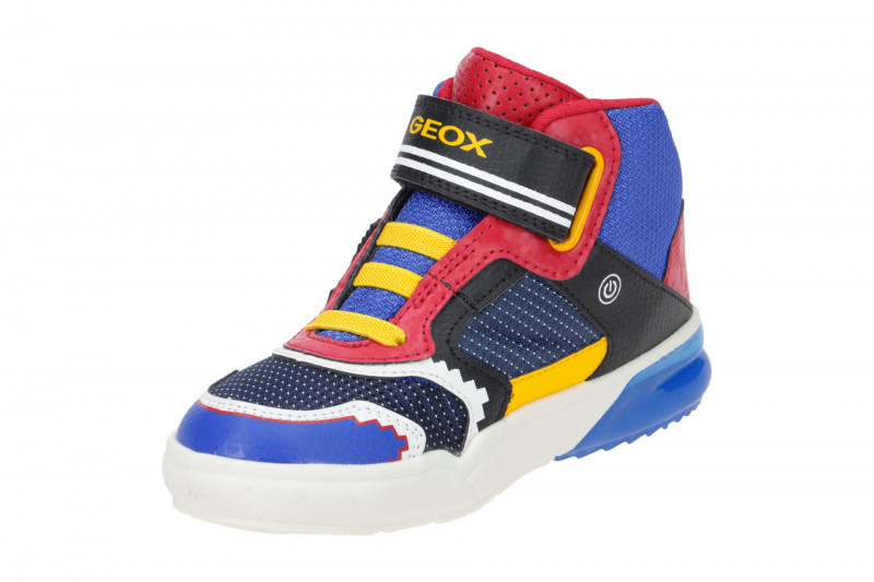 Geox Grayjay Kinder Schuhe blau rot Basketball J269YB