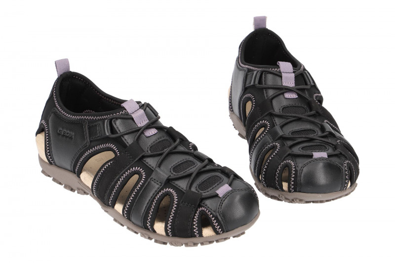 Geox Sandale Strel schwarz lila D7125U