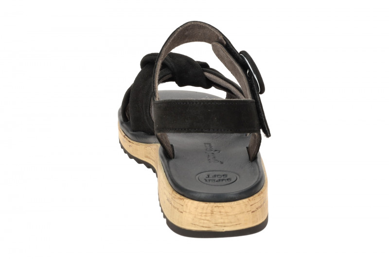 Paul Green Sandale schwarz Samt Velour 6105