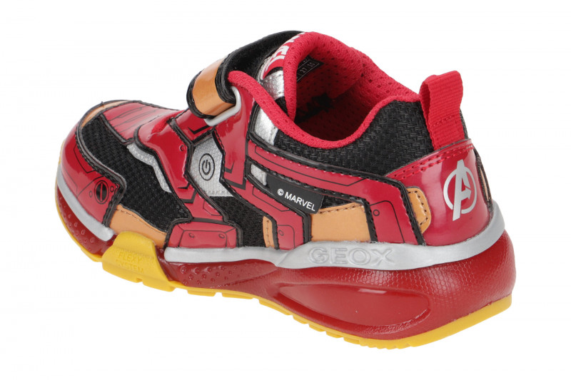 Geox Bayonyc Kinder Schuhe rot Iron Man J35FEC