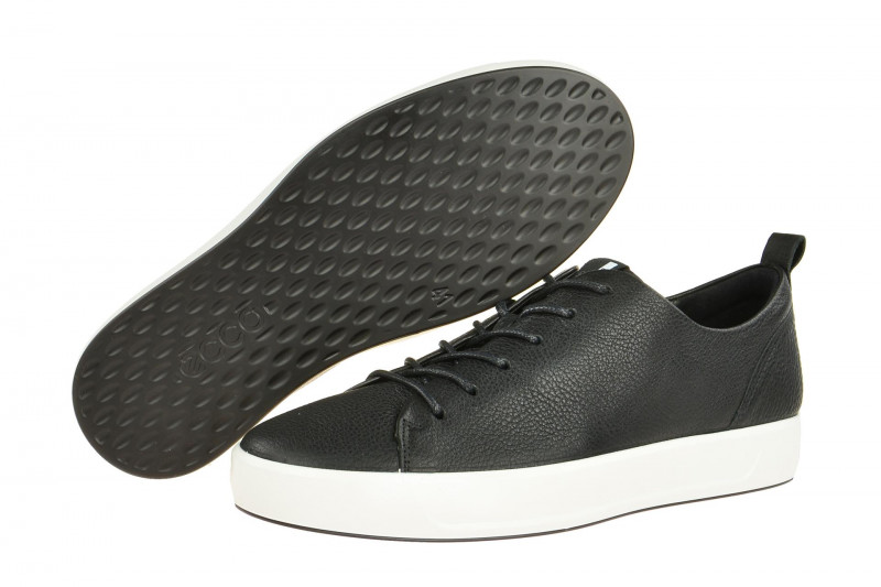 Ecco Soft 8 Schuhe schwarz weiß Herren