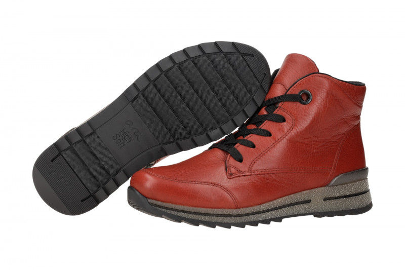 ARA Osaka Stiefelette rot chilli Warmfutter H-Weite 12-24543