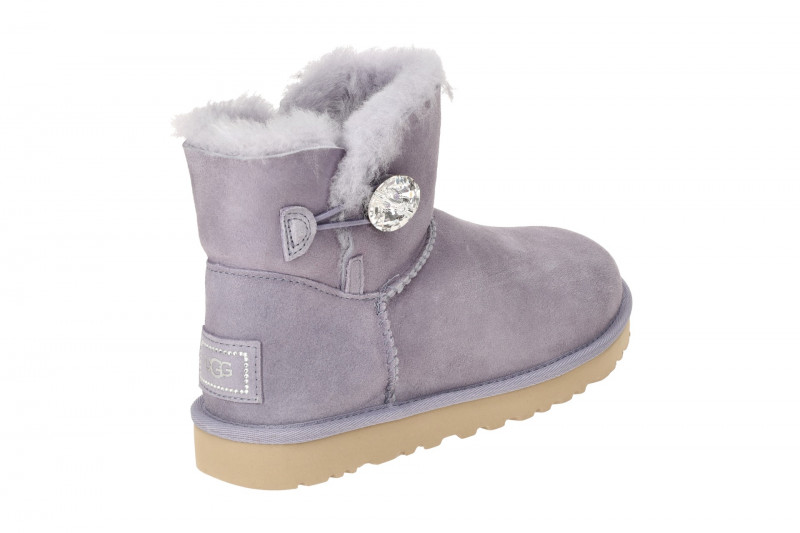 UGG Mini Bailey Button Bling Stiefel lila june-gloom