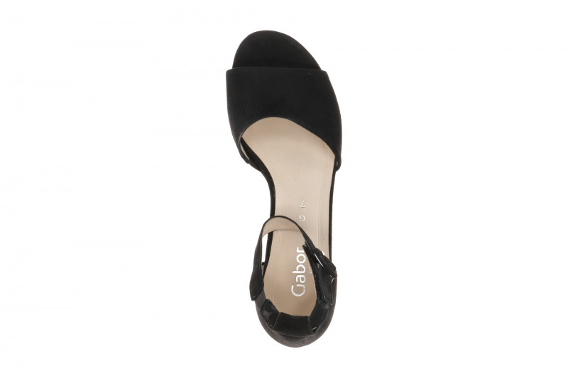 Gabor comfort Sandalette schwarz Velour 62.902.47