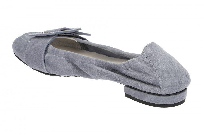 K&S Malu Ballerinas blau Samt 10490