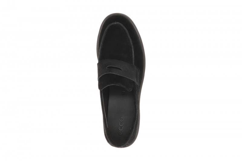 Ecco Metropole Vienna Schuhe schwarz Velour Loafer 231333