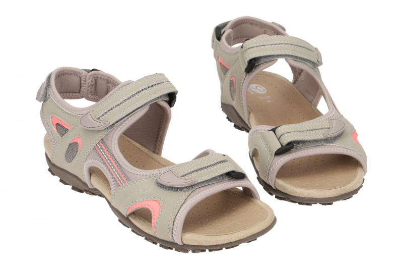 Geox Strel Damen Sandale grau rosa D9225B