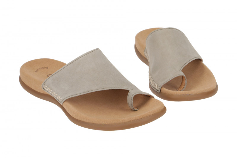 Gabor Zehentrenner Pantolette grau-grün schilf