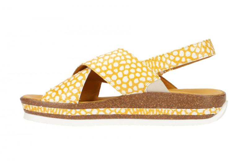 Think Zega Sandale gelb weiß effekt