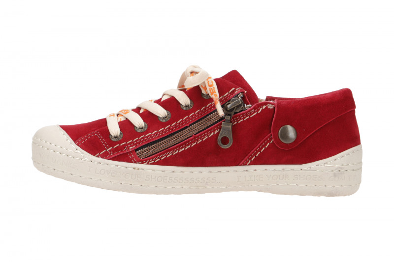 Eject Dass Schuhe Sneaker rot Velour 13001