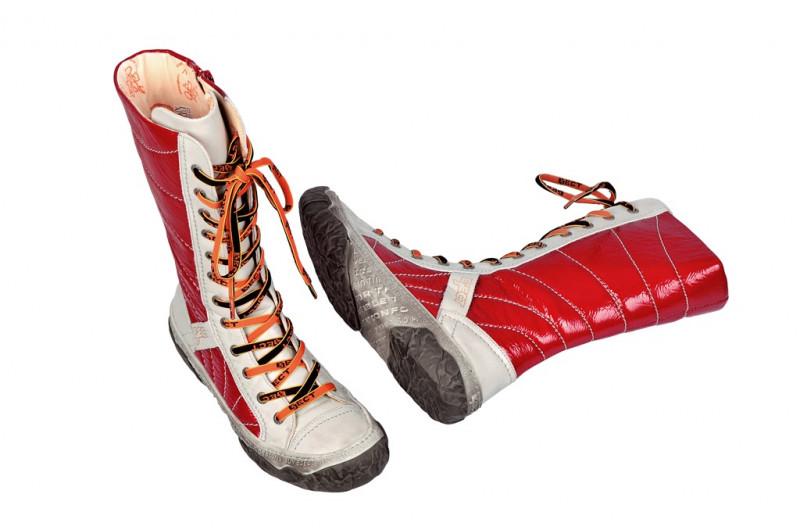 Eject Sara Stiefel weiß rot 15666.1