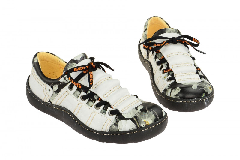 Eject Schuhe OCEAN weiß schwarz Blumen