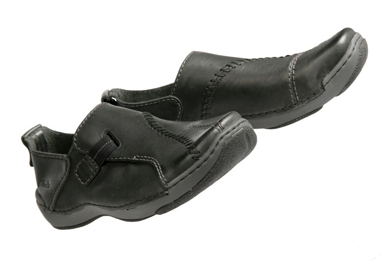 Clarks Natural Foot Schuhe schwarz Slipper