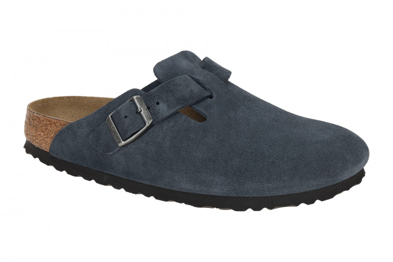 Birkenstock Boston BS Pantolette blau new navy SCHMAL 1030902