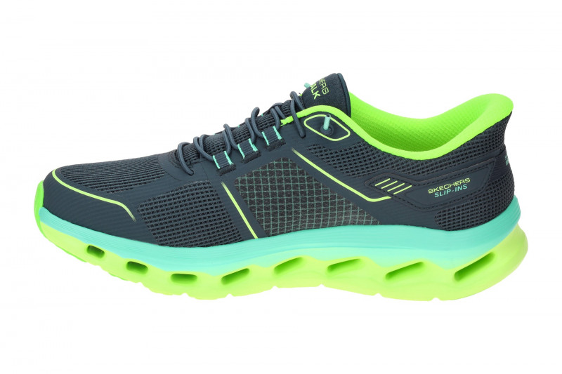 Skechers Go Walk Gliede Step Schuhe blau neon SLIP-IN 125121