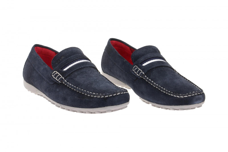 Geox Snake Mokassin Schuhe blau U5207A