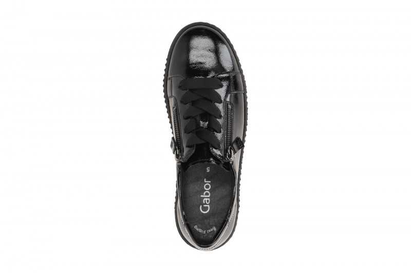 Gabor Schuhe Sneakers schwarz Lack 73.334.97