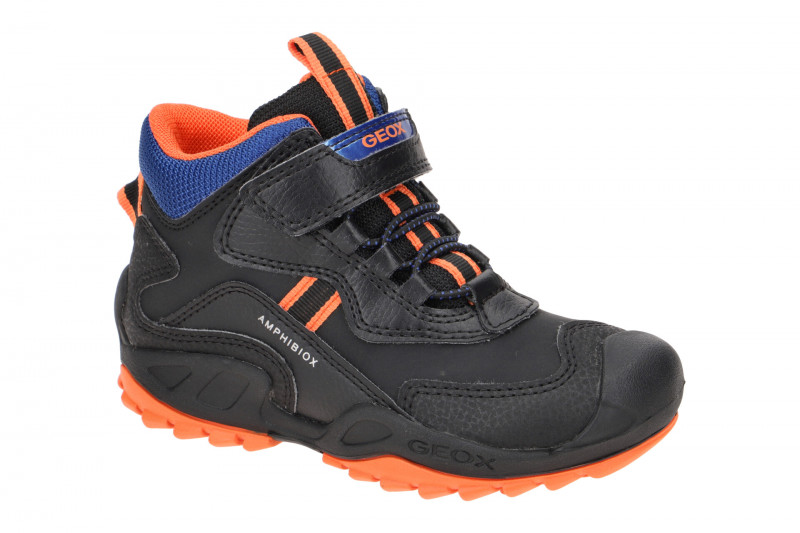 Geox Savage Kinder Stiefel schwarz orange J261WB