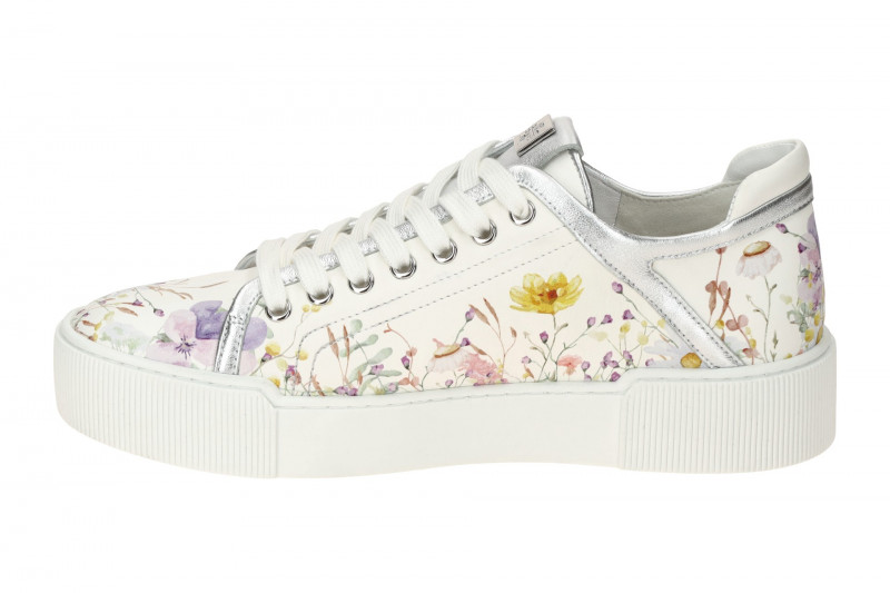 Högl Stevie Plateau Sneaker weiß bunt Flower Nappa 3679