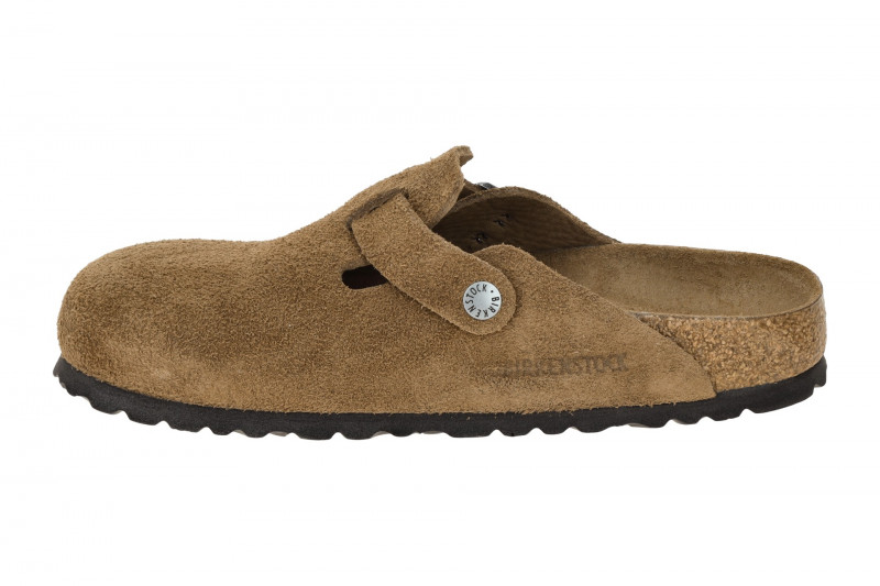 Birkenstock Boston Pantolette braun SCHMAL-WEIT Weichbettung 1030861