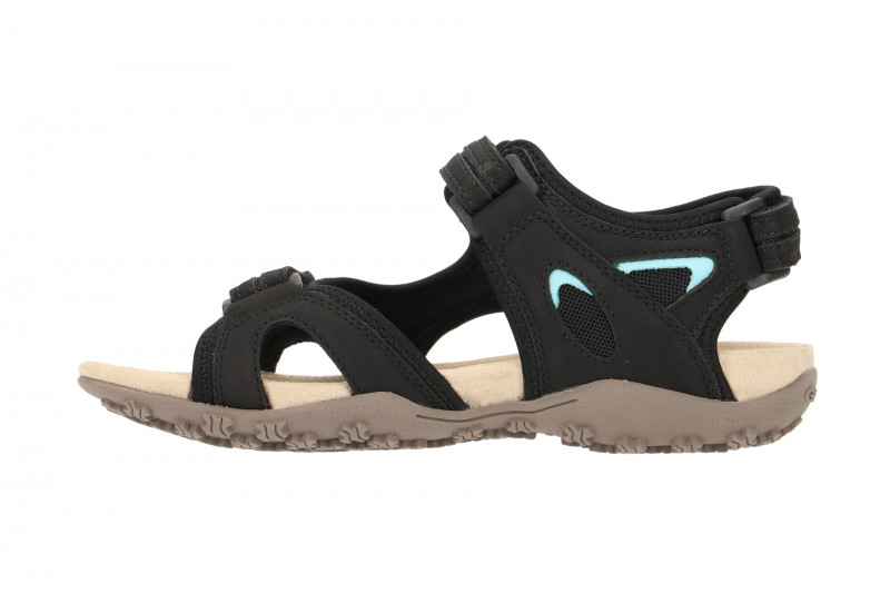 Geox Strel Damen Sandale schwarz blau D9225B