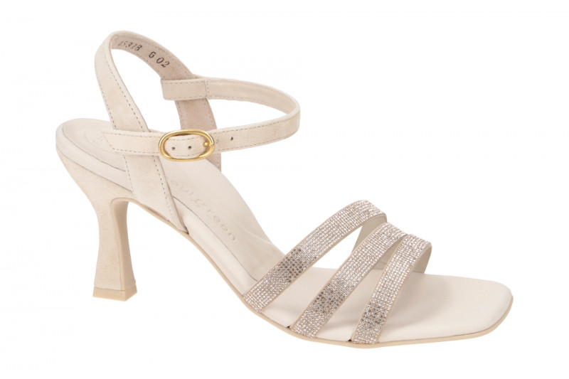Paul Green Riemchen Sandalette beige Glitzer 6058