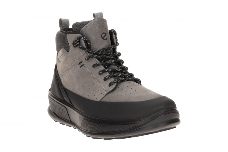Ecco Byway Schuhe Stiefel grau schwarz Nubuck Waterproof 522864