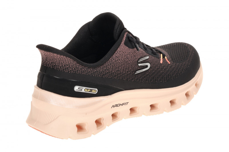 Skechers Arch Fit Damen Sneakers Schuhe schwarz rose GLIDE STEP 150730