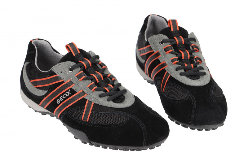 Geox Snake Schuhe schwarz grau U2207S