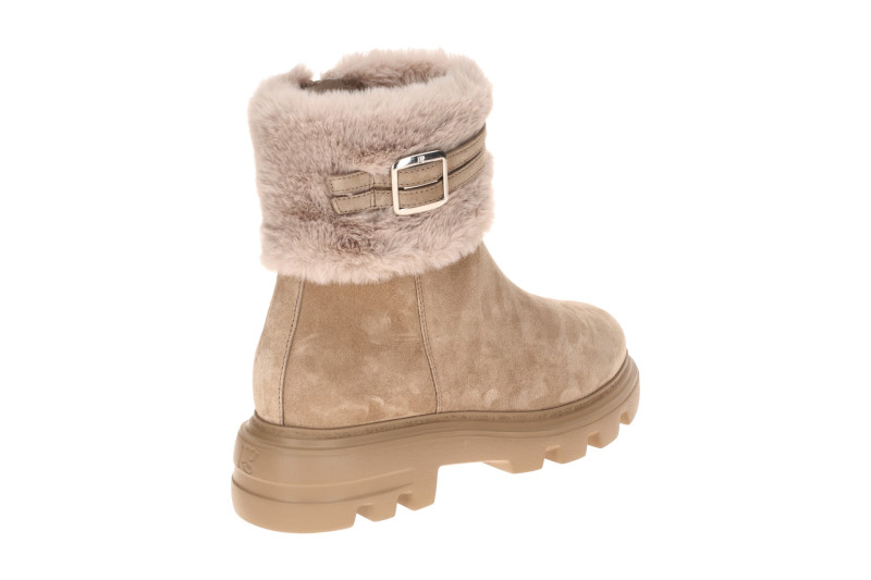 Paul Green Winter Stiefel beige Warmfutter Fellkragen 8327