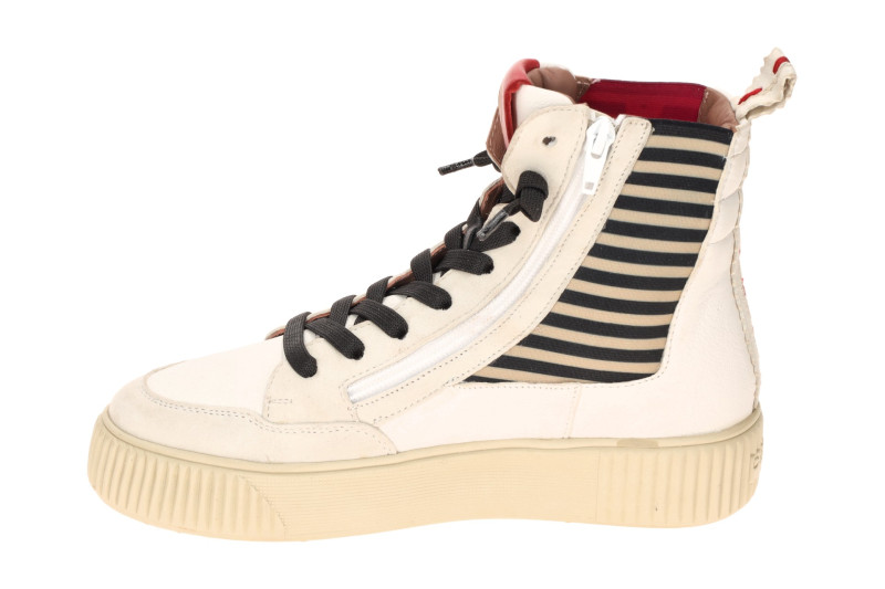 CRICKIT Sonia Stretch High Sneaker weiß Streifen