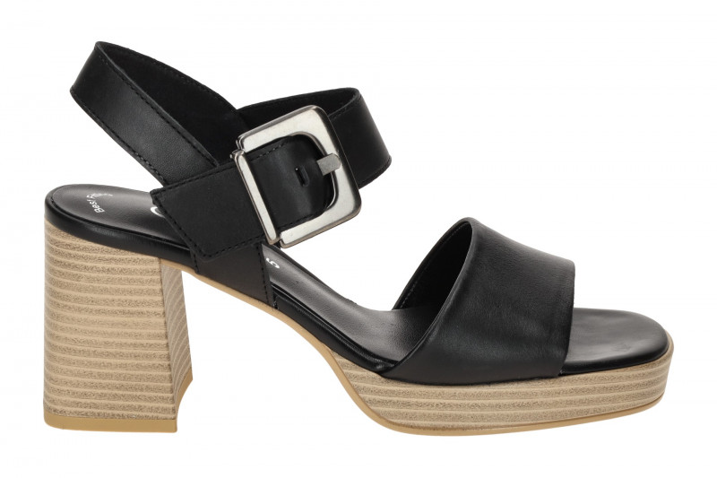 Gabor Fashion Plateau Sandalette schwarz Nappa 44.780.27