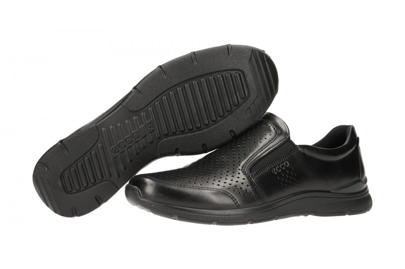 Ecco Irving Schuhe Slipper schwarz gelocht