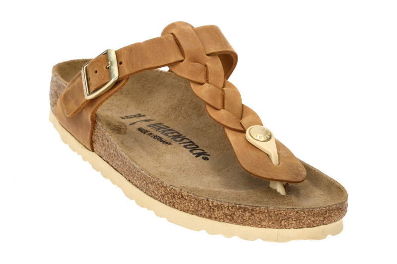 Birkenstock Gizeh Braided Pantolette braun SCHMAL 1021336