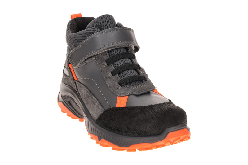 Ecco Receptor Teen Schuhe Mid Cut grau orange Waterproof 724753