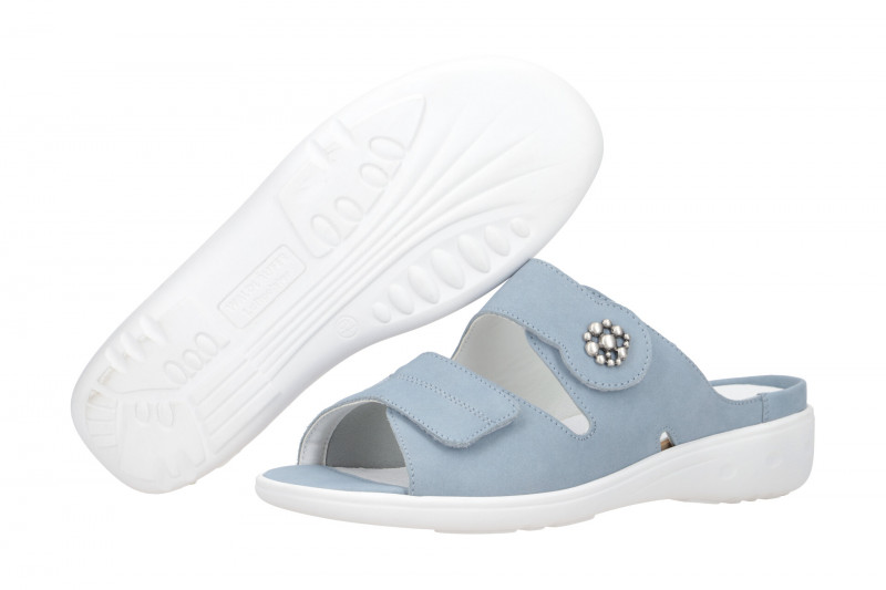 Waldläufer Kara Pantolette blau Orthotritt 684K50