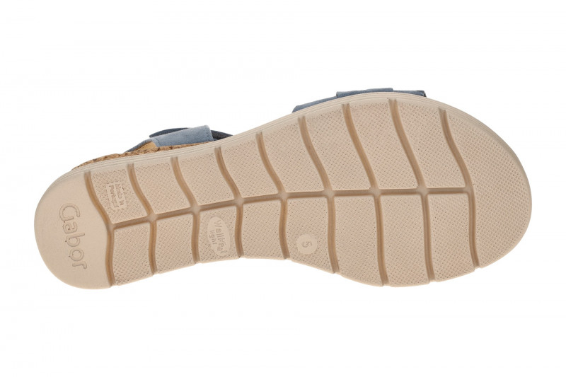 Gabor Keil Sandale blau Velour Fransen 82.704.26