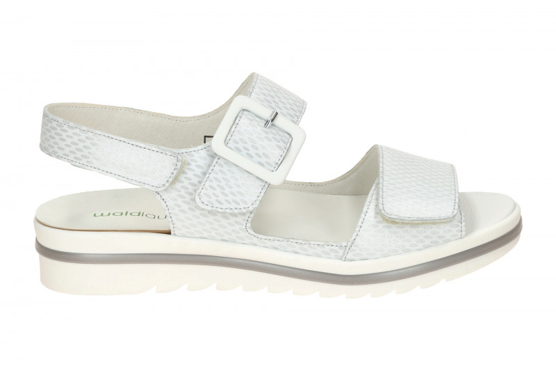 Waldläufer Hakura Sandale weiß silber Muster H-Weite 351013
