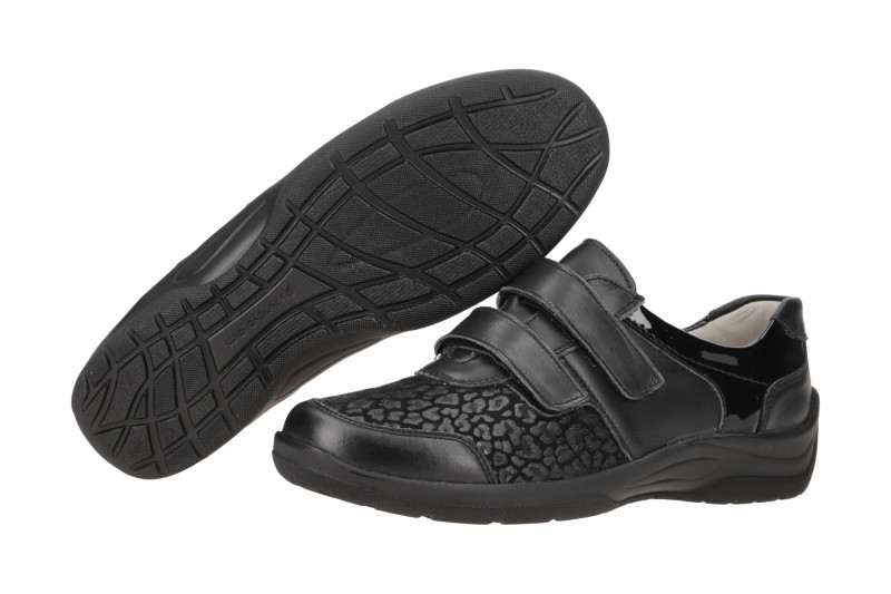 Waldläufer Hesna Slipper schwarz OrthoTritt H-Weite