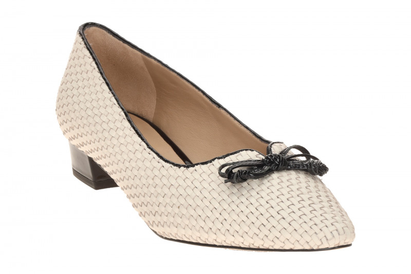 Peter Kaiser Pumps weiß offwhite Nappa Flecht 72471