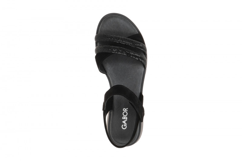 Gabor Fashion Sandale schwarz Strass 85.501.17
