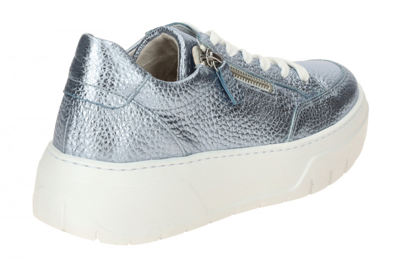Gabor Schuhe Plateau Sneakers blau metallic 63.220.66