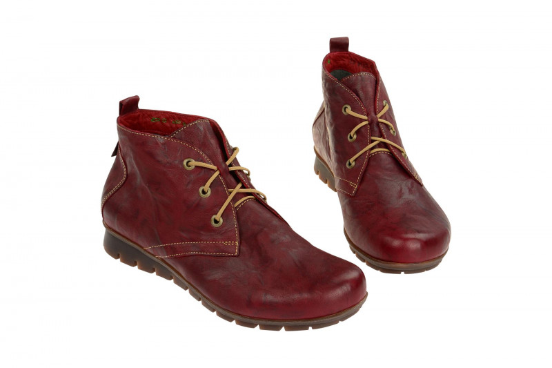 Think Menscha Schnür Stiefelette rot