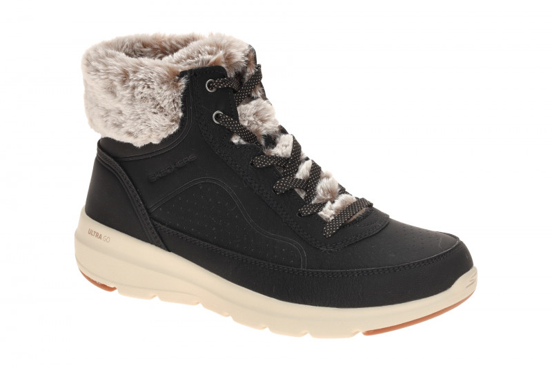 Skechers Glacial Ultra Stiefeletten schwarz dünn gefüttert 144199